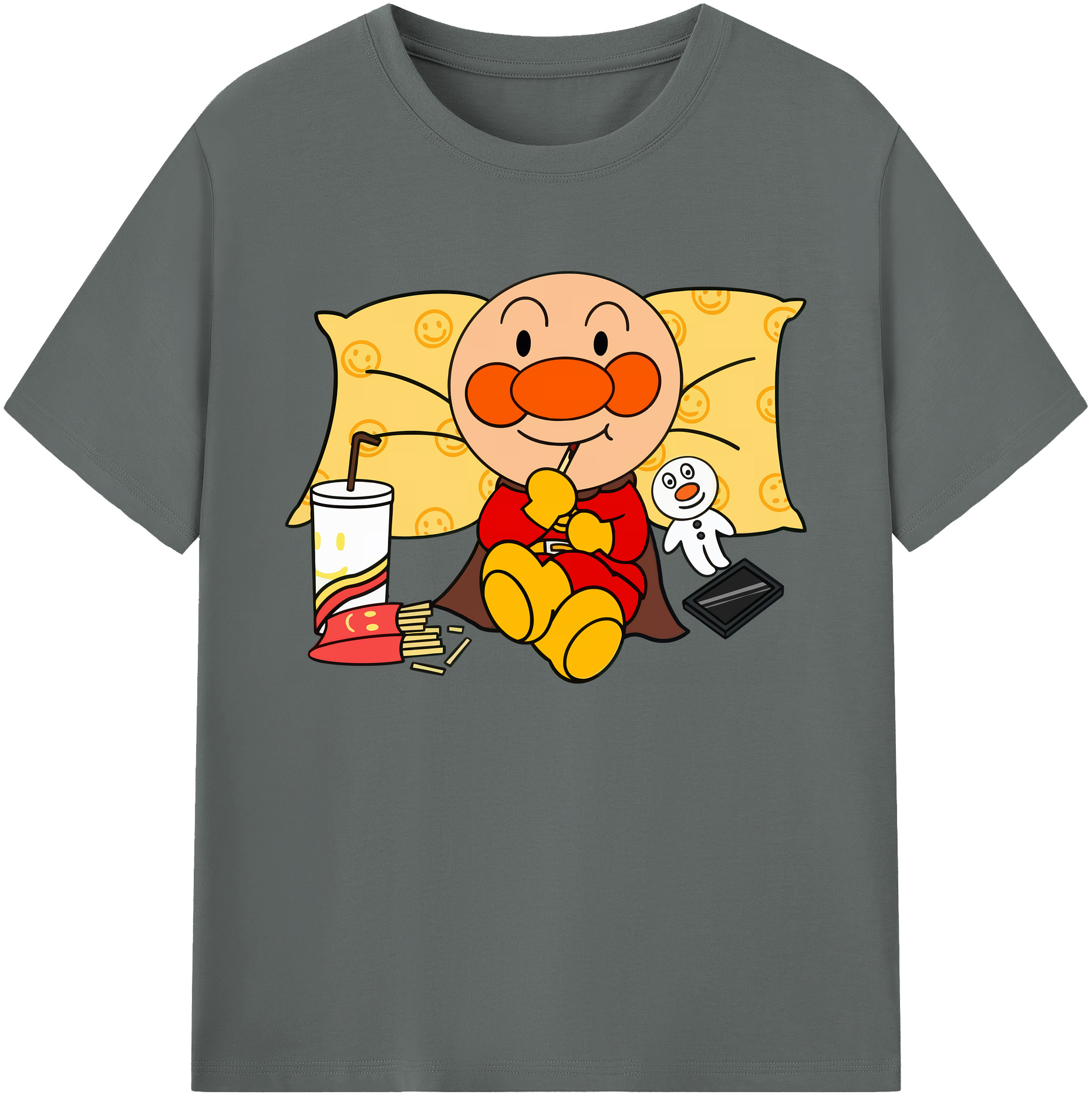 （画像用） アンパンマン Anpanman 綿100％ メンズ半袖Tシャツ｜肌触りやわらか＆通気性